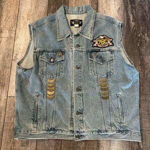 Harley Davidson Denim Vest (comes with badges and pins)